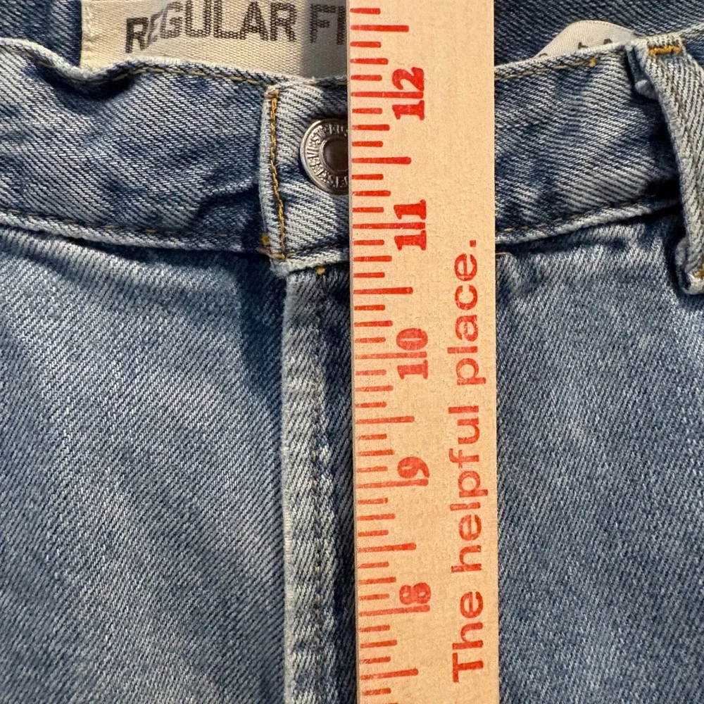 Y2K Levi's 505 Regular Fit Jeans Mens 36x32 Light Wash Straight‎ Leg 100% Cotton